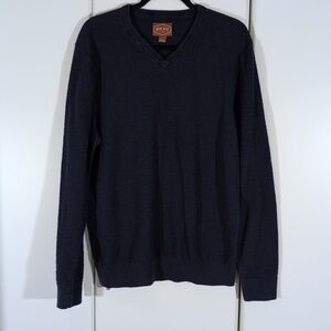 Red Ale by Alesbury Riverside Mens V-Neck Sweater Navy Blue Size Large